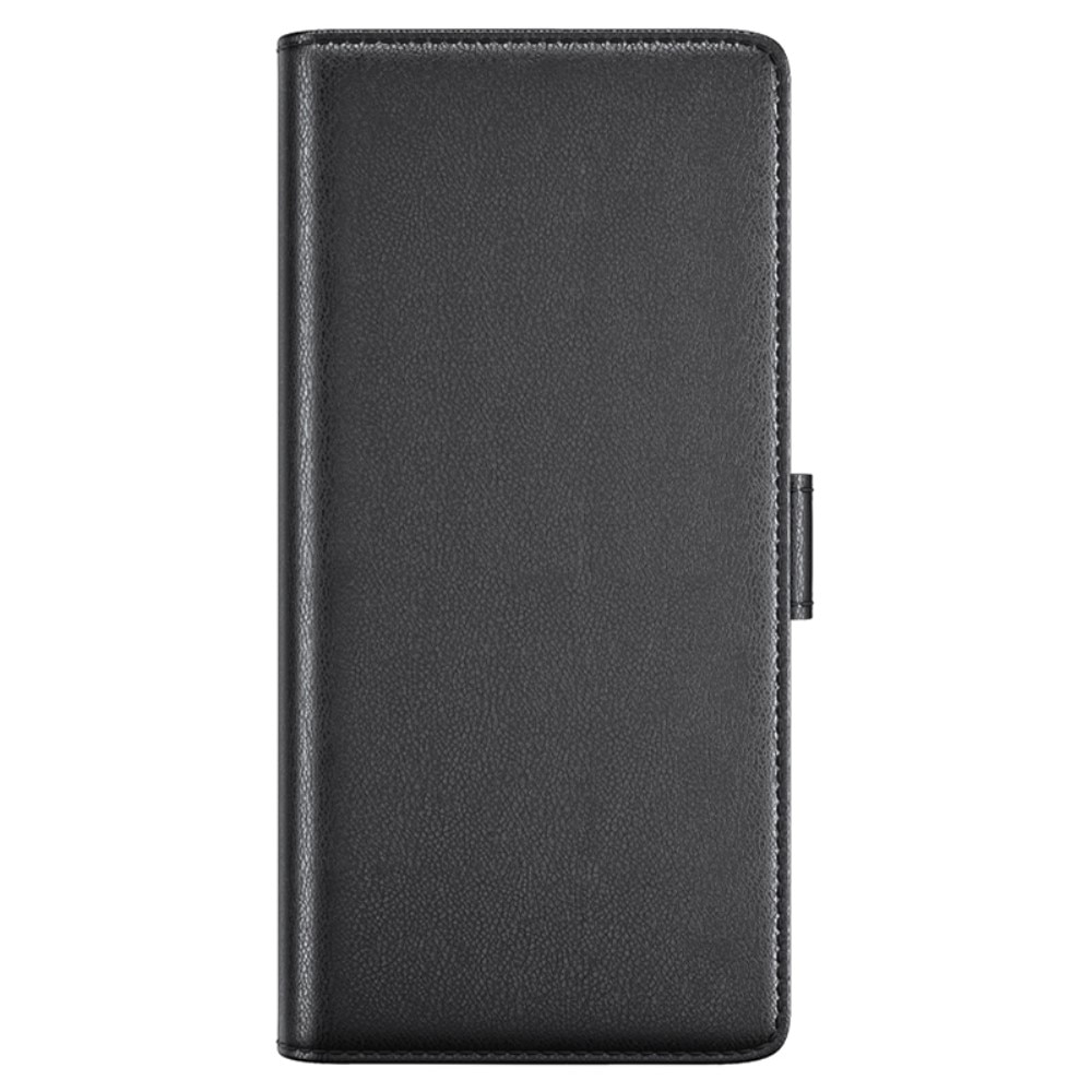 Motorola Edge 50 Pro Genuine Leather Wallet Case Black