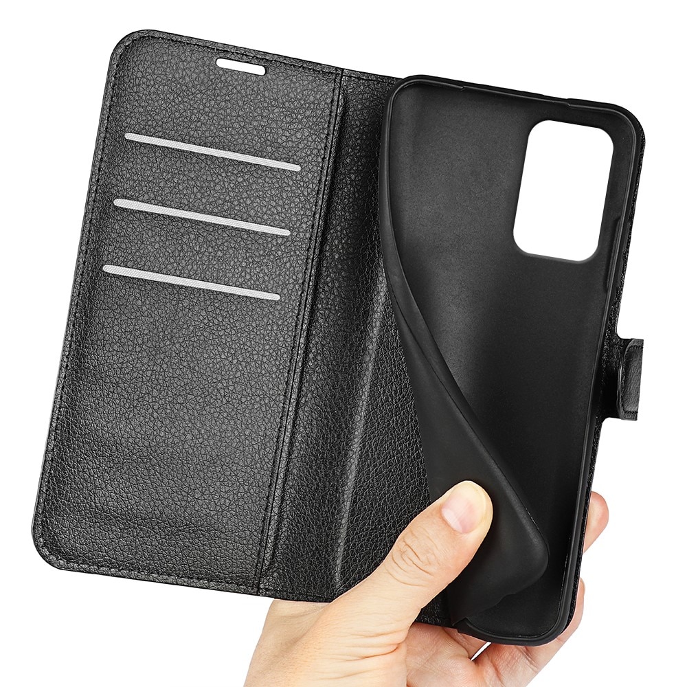 Motorola Edge 50 Fusion Wallet Book Cover Black