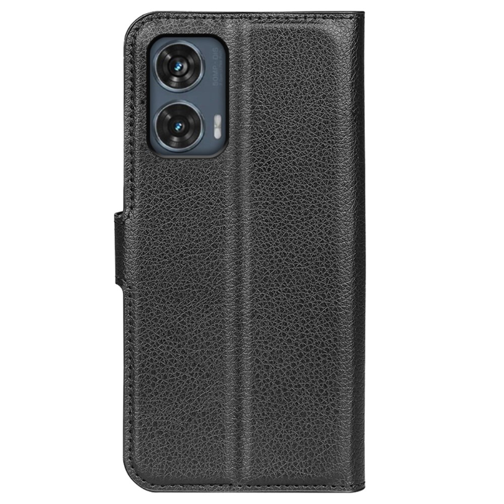 Motorola Edge 50 Fusion Wallet Book Cover Black