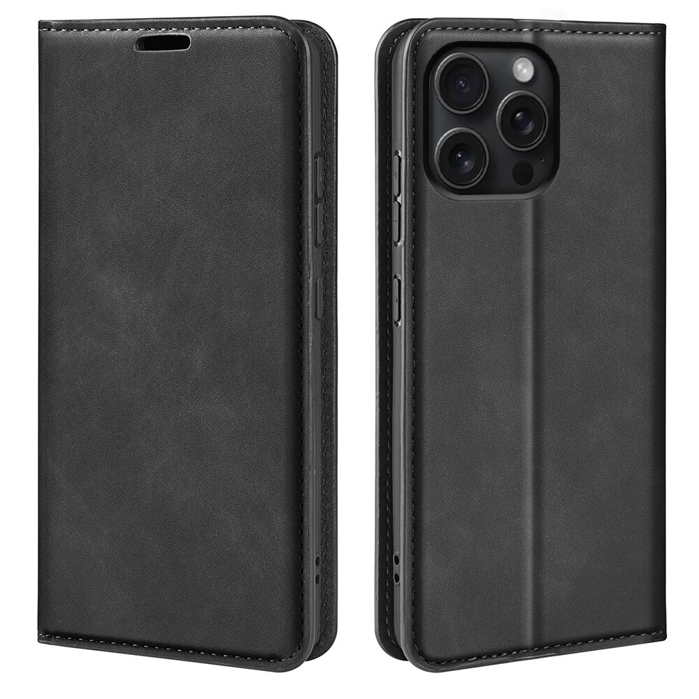 iPhone 16 Pro Max Slim Wallet Case Black
