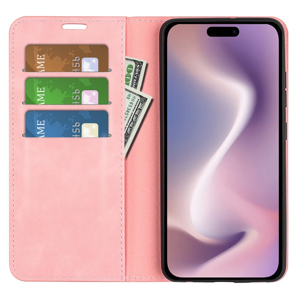 iPhone 16 Slim Wallet Case Pink