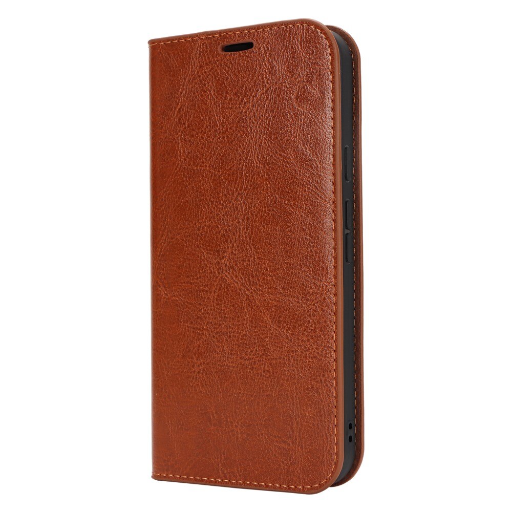 Google Pixel 9 Genuine Leather Wallet Case Brown