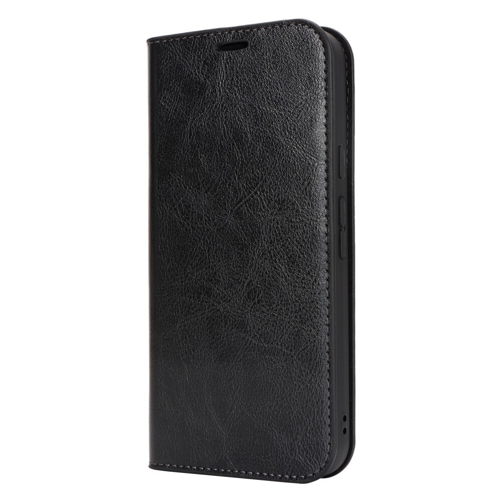 Google Pixel 9 Genuine Leather Wallet Case Black