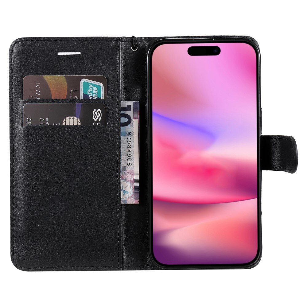 iPhone 16 Wallet Case Black