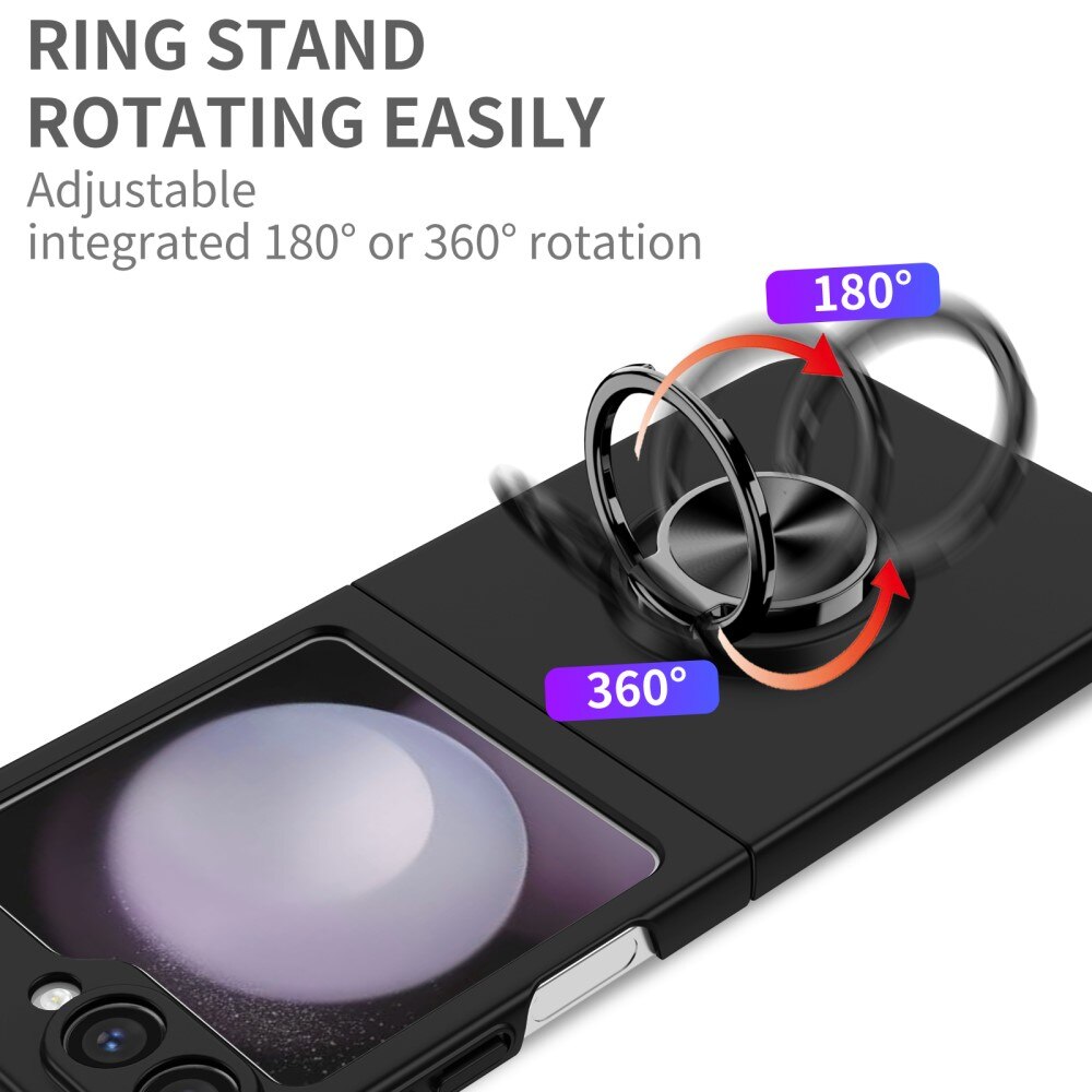 Samsung Galaxy Z Flip 6 Magnetic Case with ring holder Black