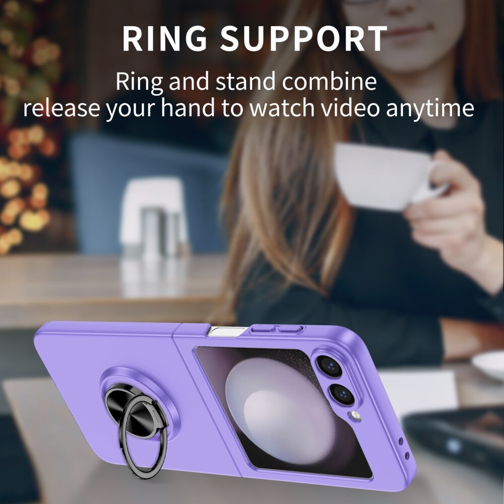 Samsung Galaxy Z Flip 6 Magnetic Case with ring holder Purple