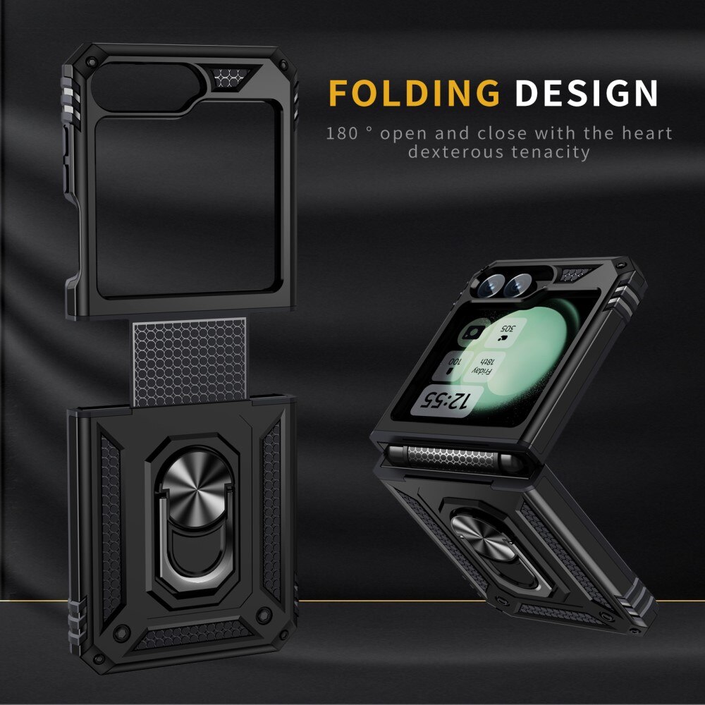 Samsung Galaxy Z Flip 6 Hybrid Case Tech Ring Black