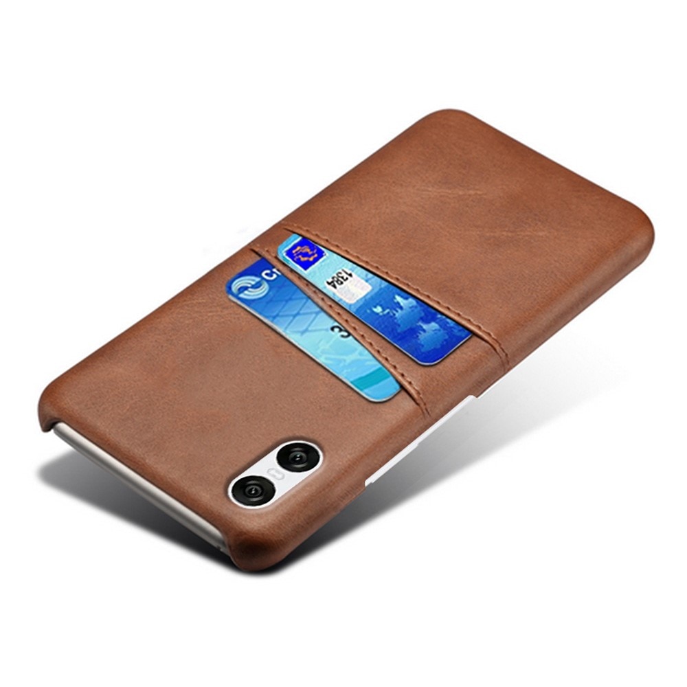 Sony Xperia 10 VI Card Slots Case Brown