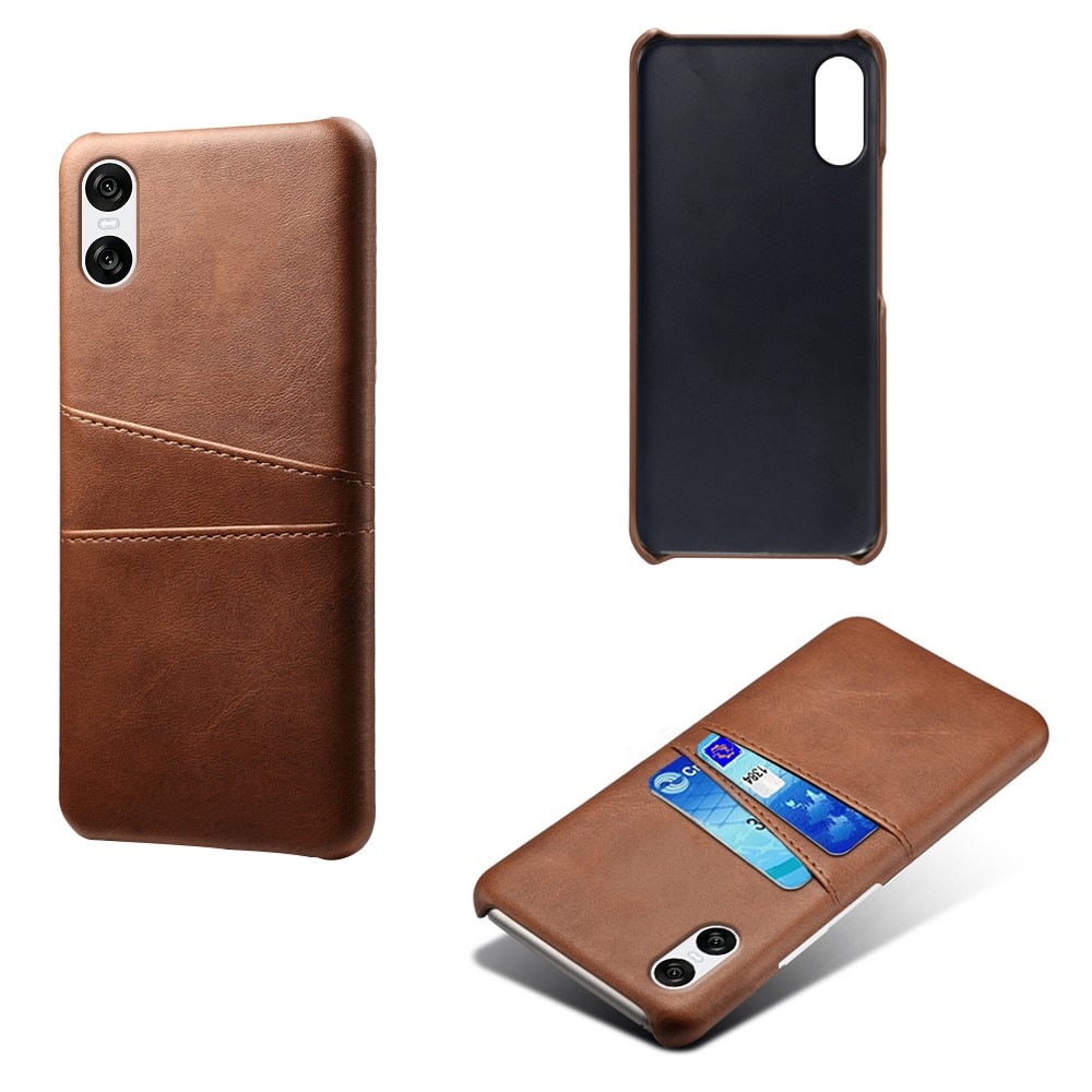 Sony Xperia 10 VI Card Slots Case Brown