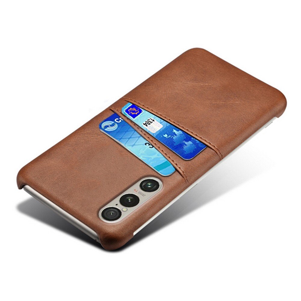 Sony Xperia 1 VI Card Slots Case Brown