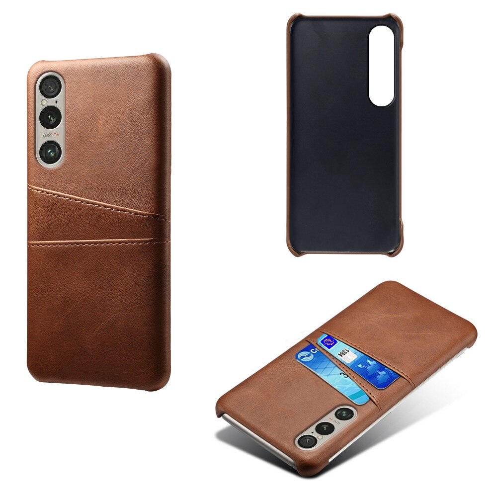 Sony Xperia 1 VI Card Slots Case Brown