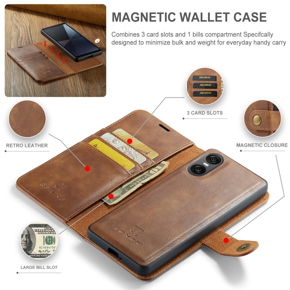 Sony Xperia 10 VI Magnet Wallet Cognac