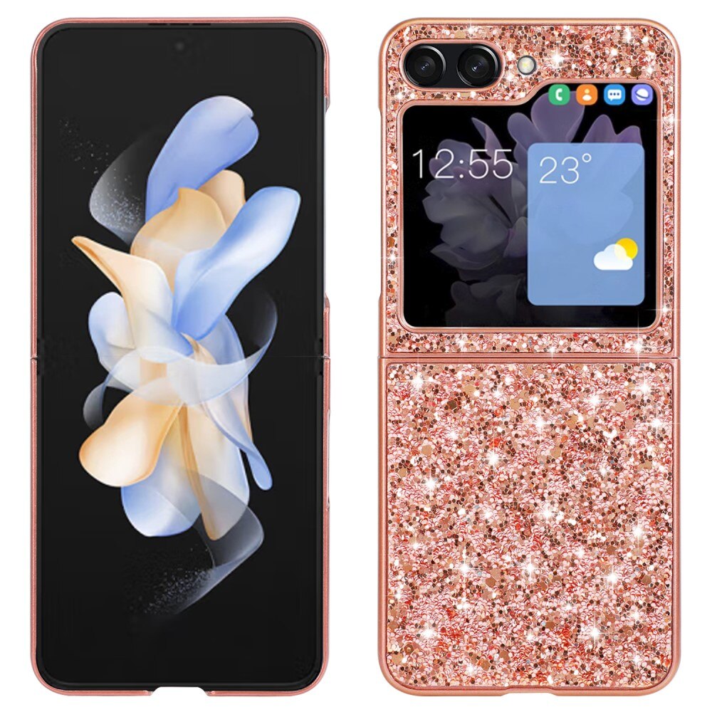 Samsung Galaxy Z Flip 6 Glitter Case Rose Gold