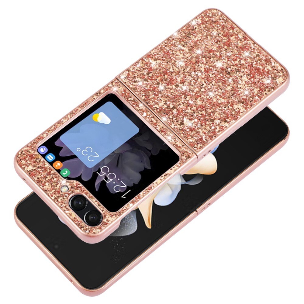 Samsung Galaxy Z Flip 6 Glitter Case Rose Gold