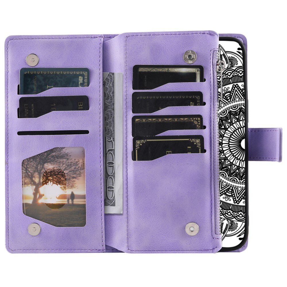 Samsung Galaxy S24 FE Wallet/Purse Mandala Purple