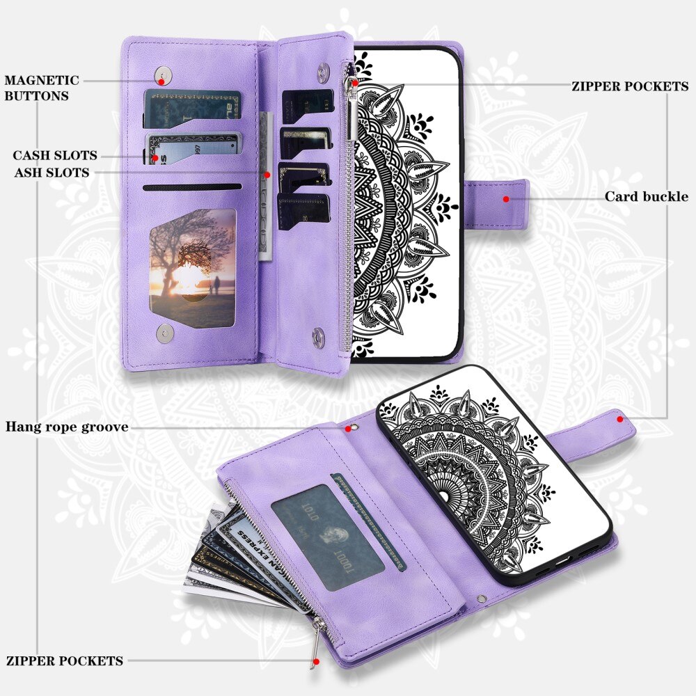 Samsung Galaxy S24 FE Wallet/Purse Mandala Purple