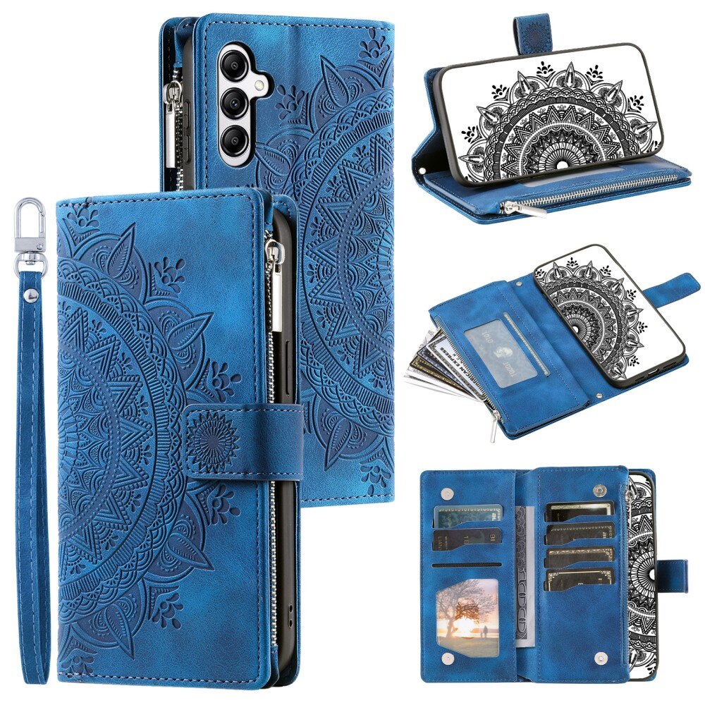 Samsung Galaxy S24 FE Wallet/Purse Mandala Blue