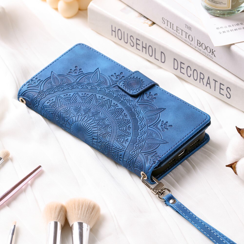 Samsung Galaxy S24 FE Wallet/Purse Mandala Blue