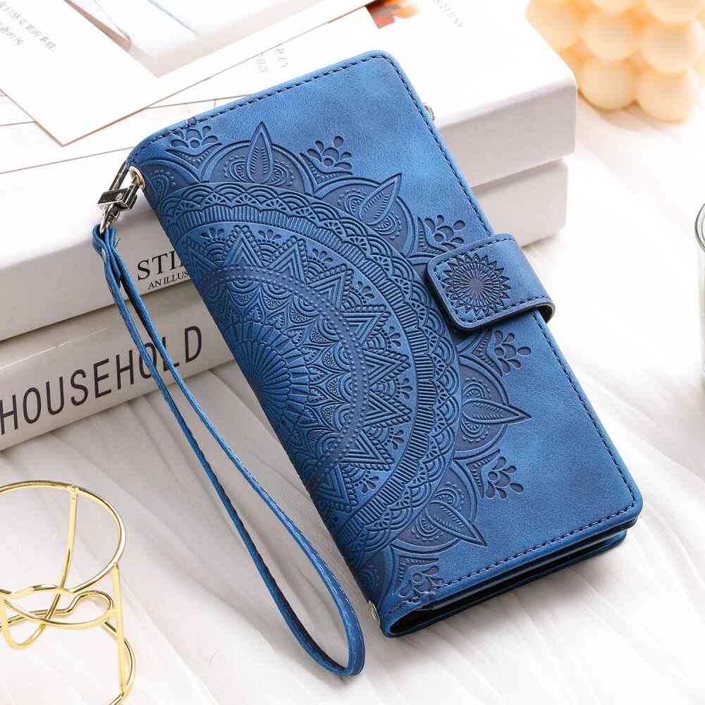 Samsung Galaxy S24 FE Wallet/Purse Mandala Blue