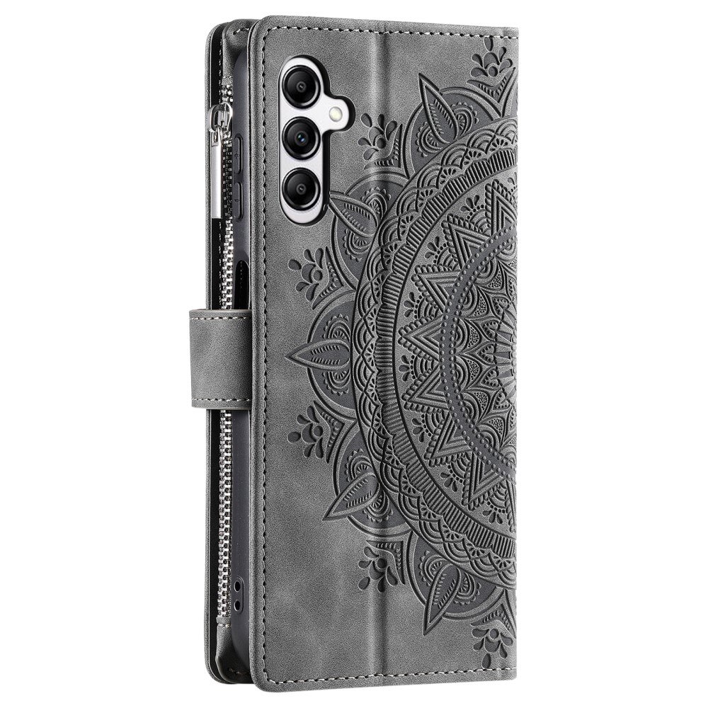 Samsung Galaxy S24 FE Wallet/Purse Mandala Grey