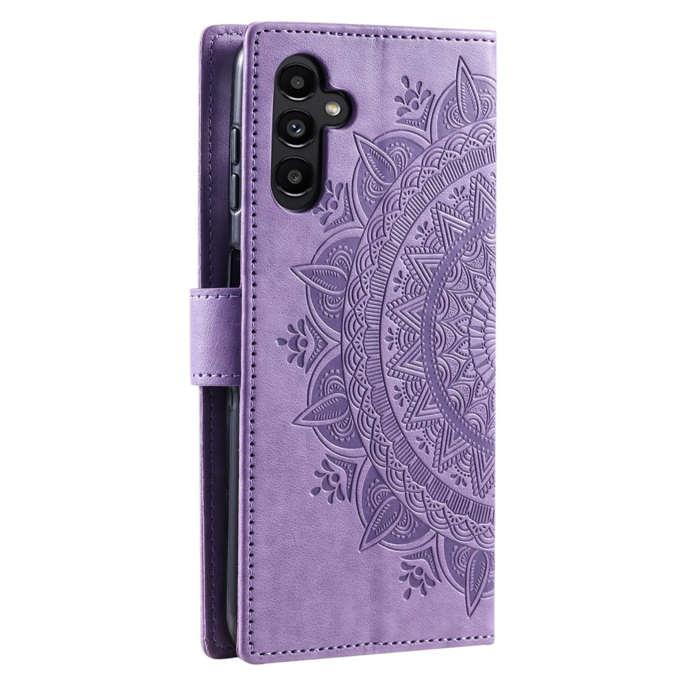 Samsung Galaxy S24 FE Leather Cover Mandala Purple