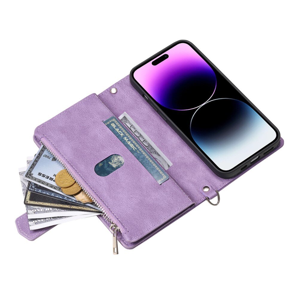 iPhone 16 Pro Wallet/Purse Quilted Purple