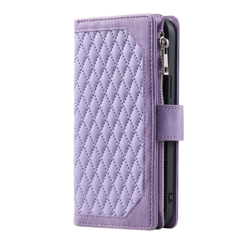 iPhone 16 Pro Wallet/Purse Quilted Purple