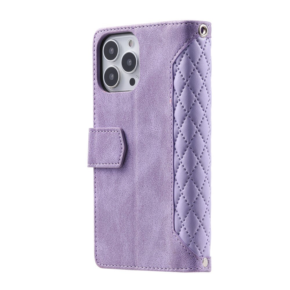 iPhone 16 Pro Wallet/Purse Quilted Purple