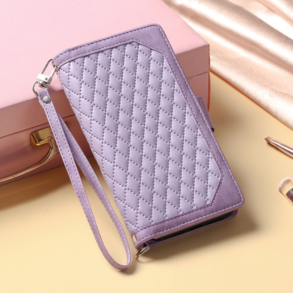 iPhone 16 Pro Wallet/Purse Quilted Purple