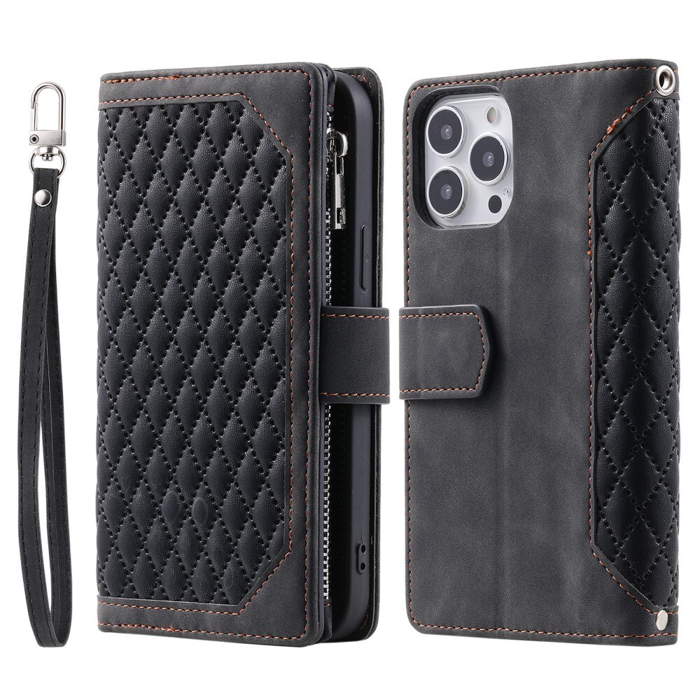 iPhone 16 Pro Wallet/Purse Quilted Black