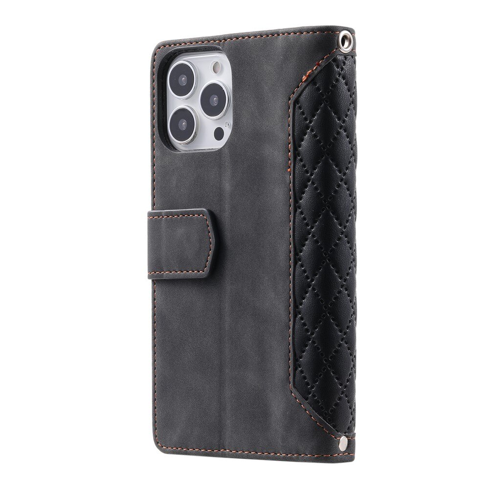 iPhone 16 Pro Wallet/Purse Quilted Black