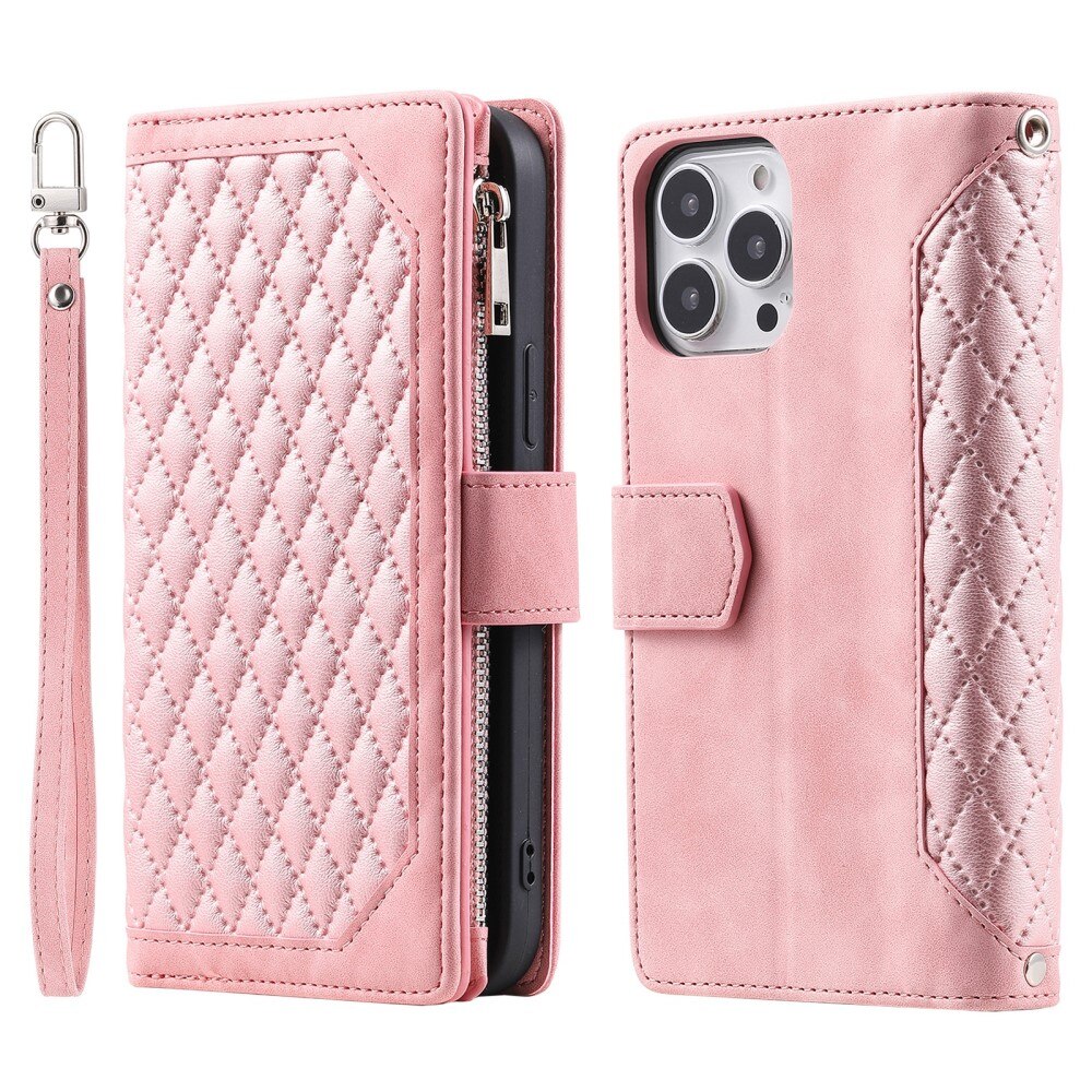 iPhone 16 Pro Wallet/Purse Quilted Pink