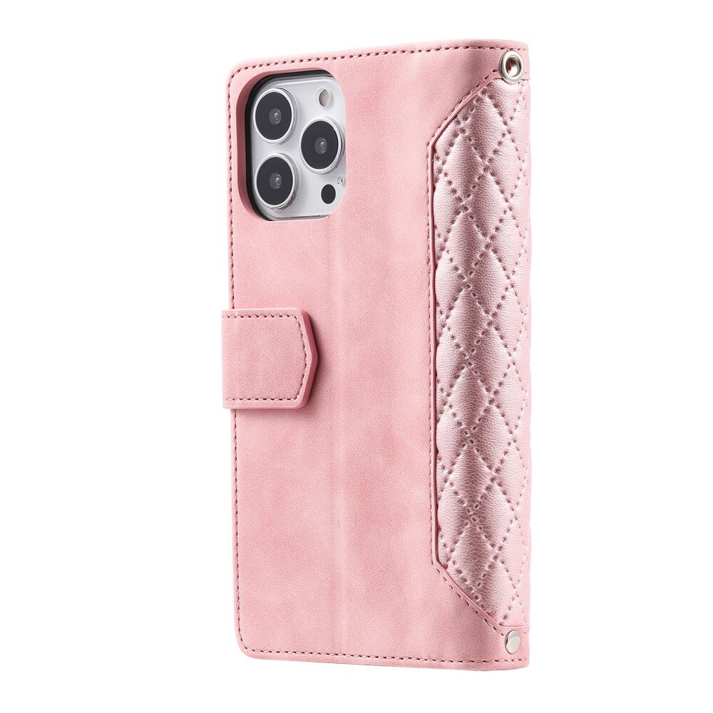 iPhone 16 Pro Wallet/Purse Quilted Pink