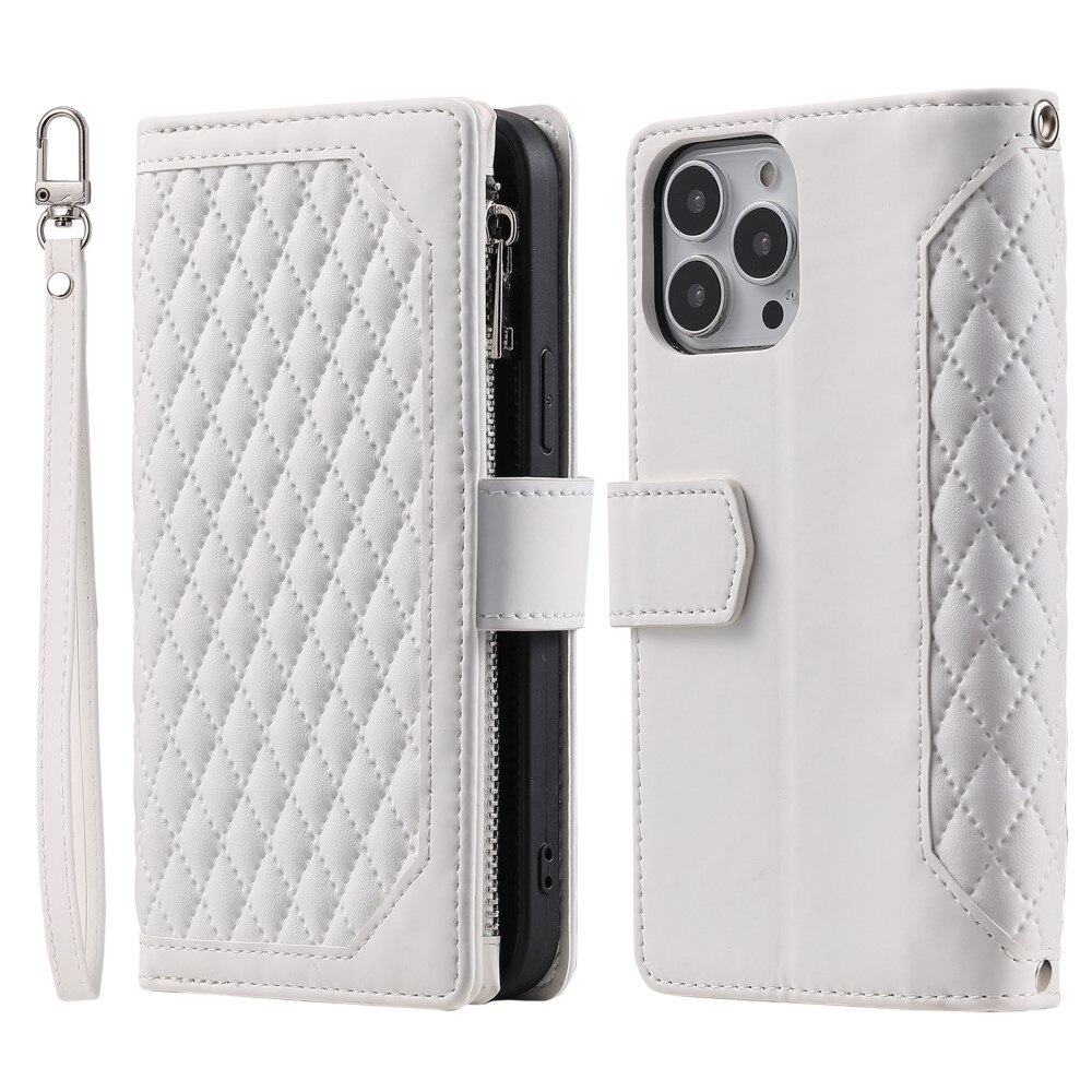 iPhone 16 Pro Wallet/Purse Quilted White