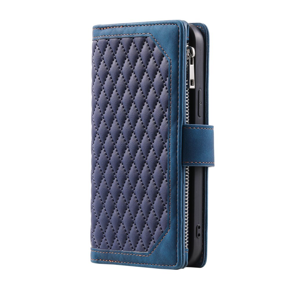 iPhone 16 Pro Max Wallet/Purse Quilted Blue