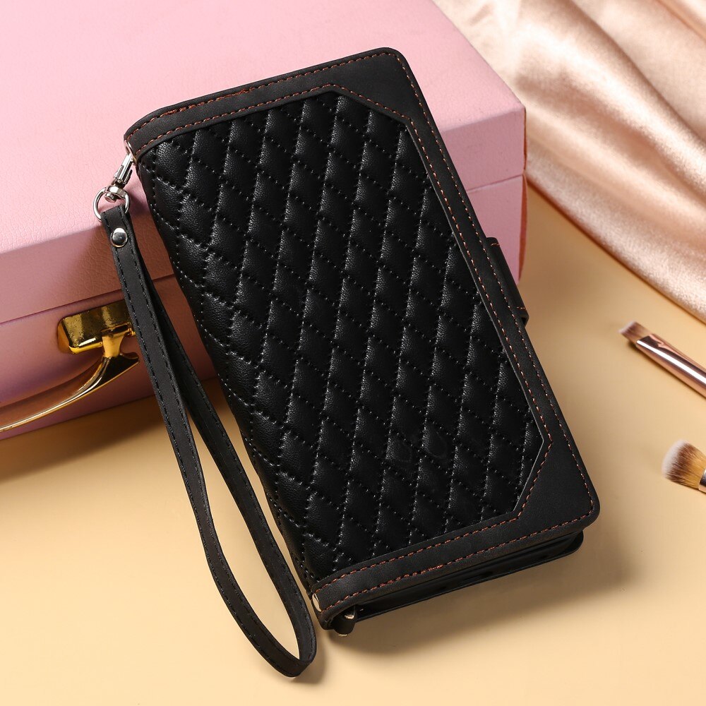 iPhone 16 Pro Max Wallet/Purse Quilted Black