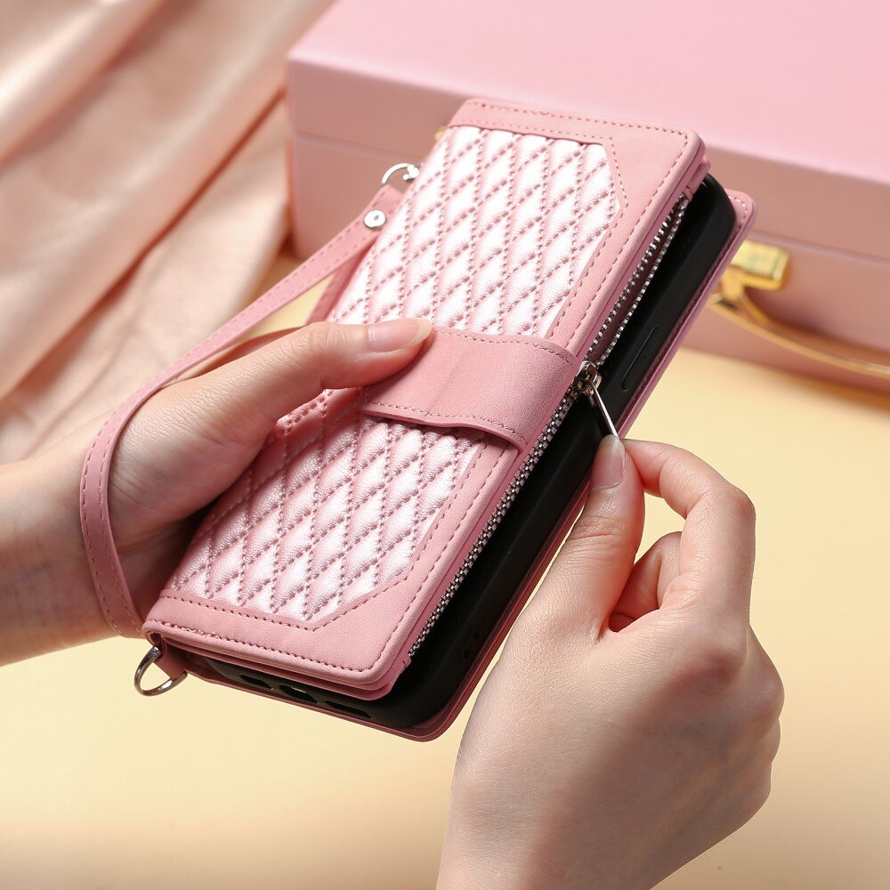 iPhone 16 Pro Max Wallet/Purse Quilted Pink