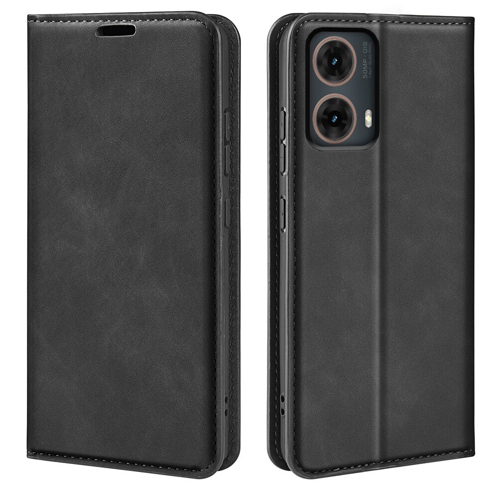 Motorola Moto G75 Slim Wallet Case Black