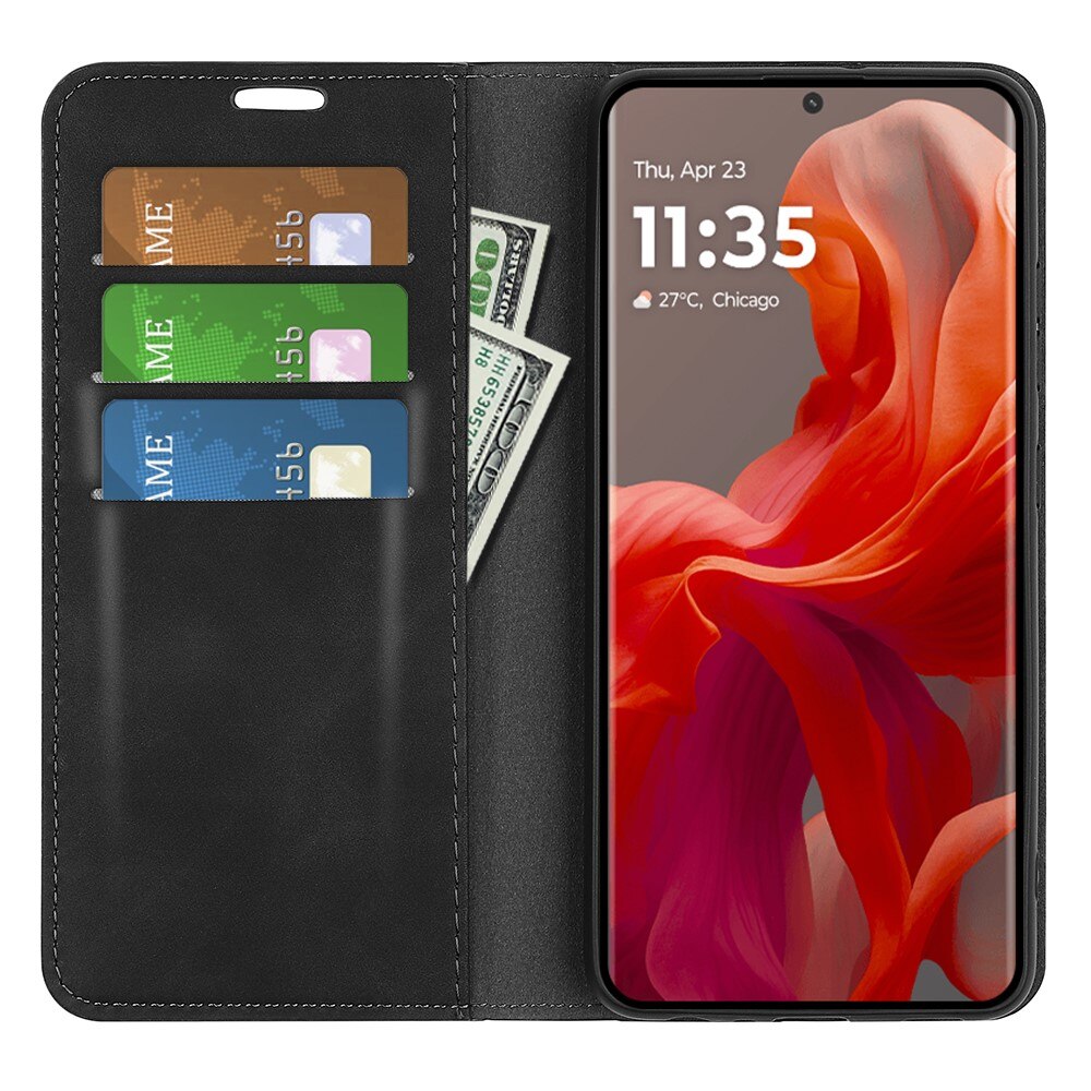 Motorola Moto G75 Slim Wallet Case Black