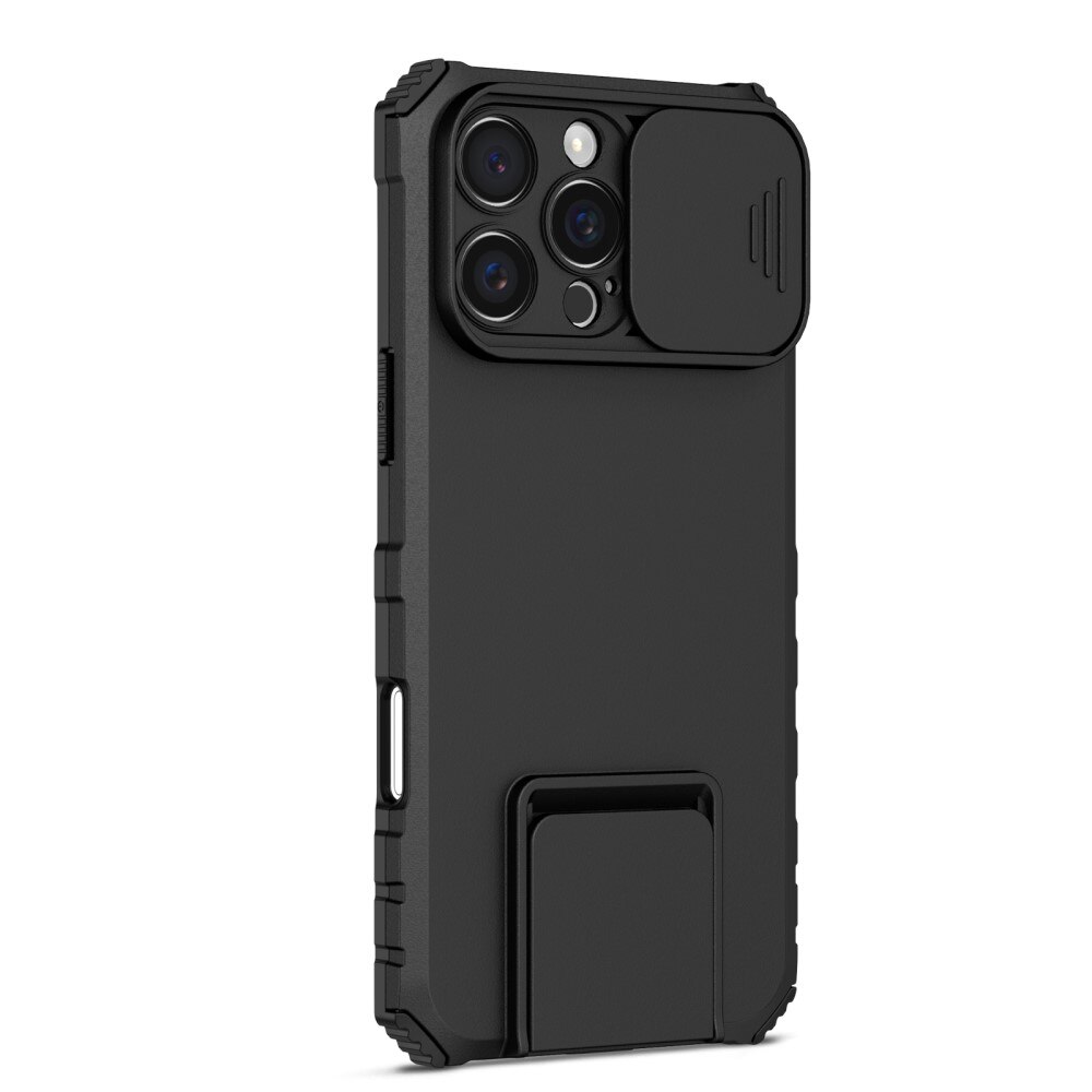 iPhone 16 Pro Max Kickstand Case w. Camera Protector Black