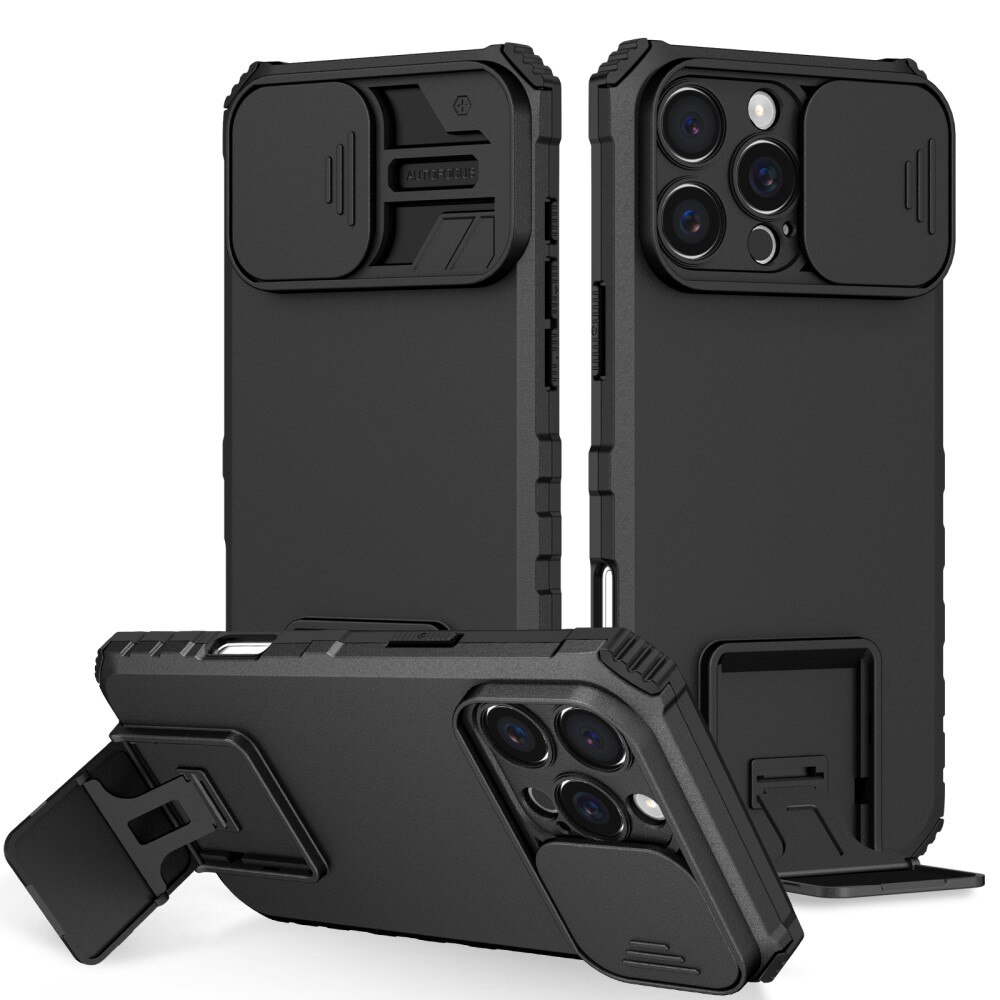 iPhone 16 Pro Kickstand Case w. Camera Protector Black