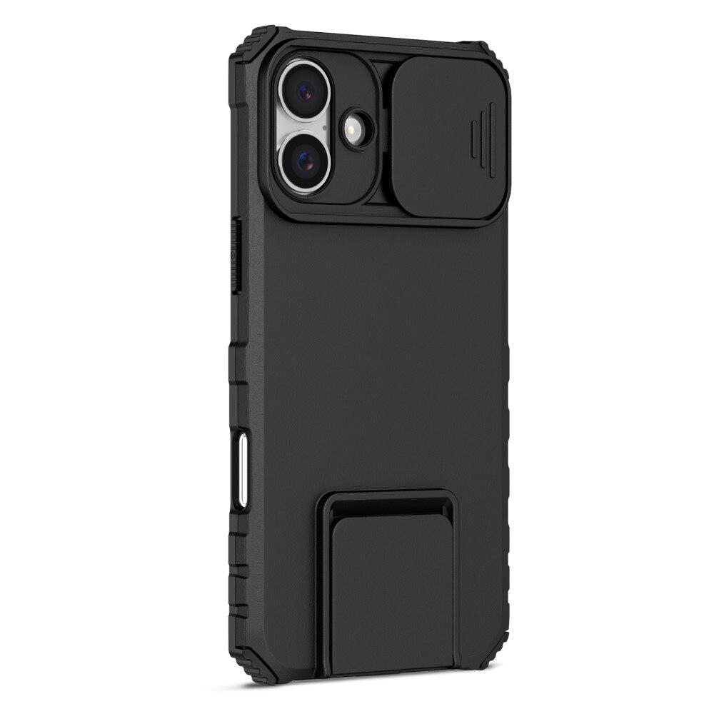 iPhone 16 Kickstand Case w. Camera Protector Black