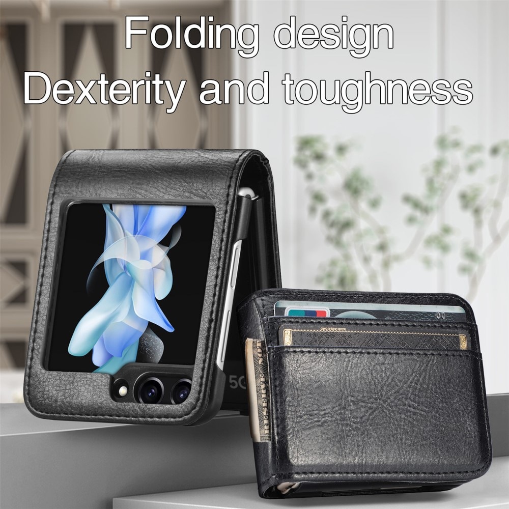 Samsung Galaxy Z Flip 6 Wallet Book Cover Black