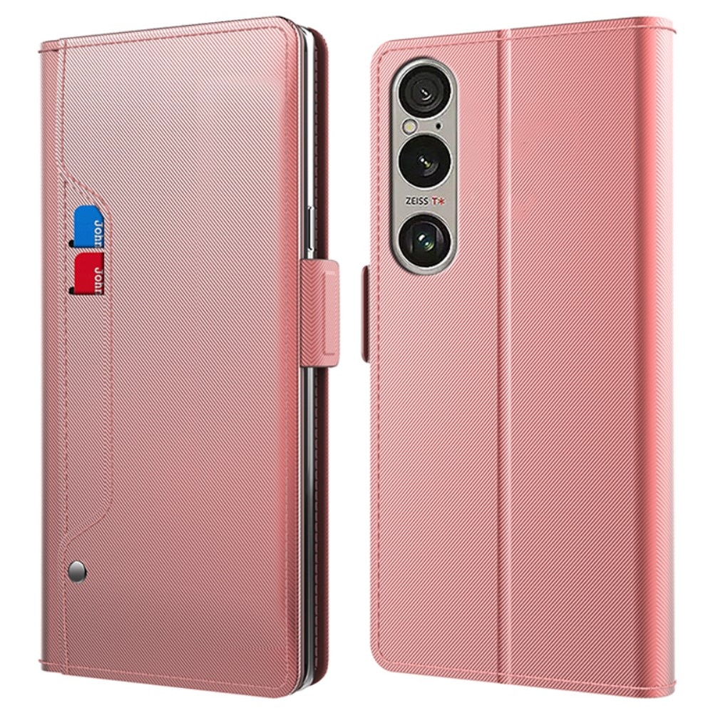 Sony Xperia 1 VI Wallet Case Mirror Pink Gold