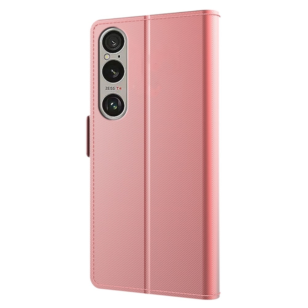 Sony Xperia 1 VI Wallet Case Mirror Pink Gold