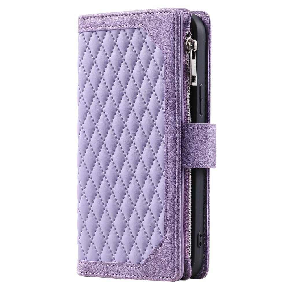 iPhone 16 Wallet/Purse Quilted Purple