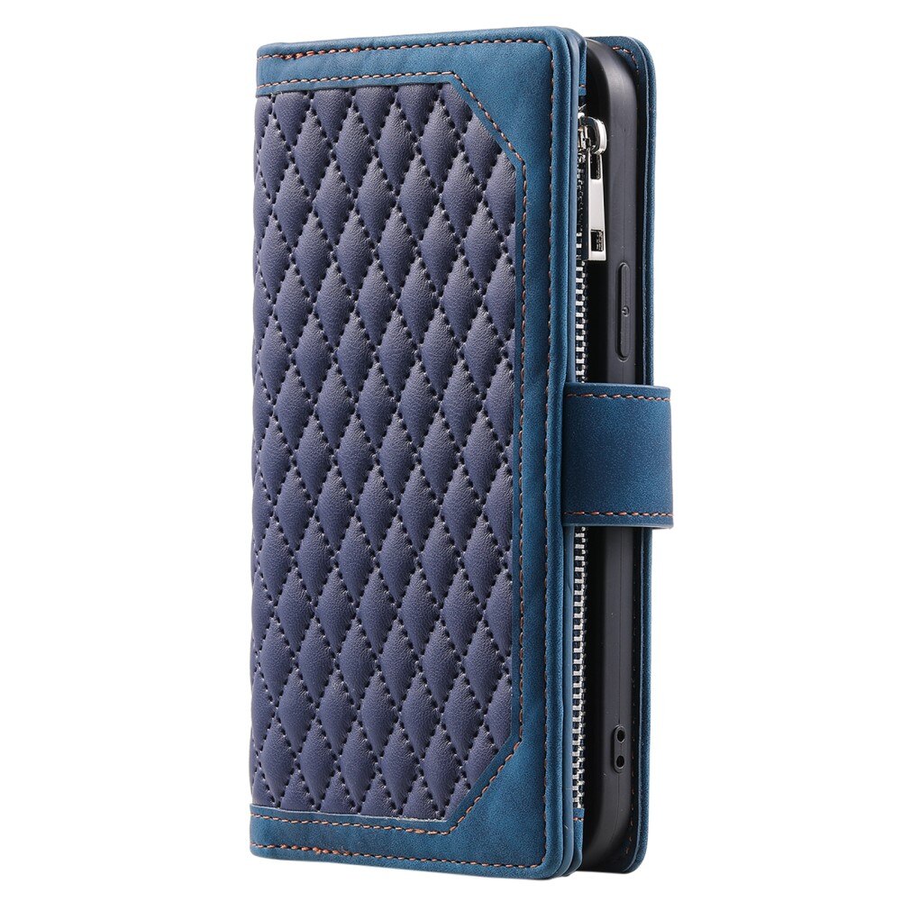 iPhone 16 Wallet/Purse Quilted Blue