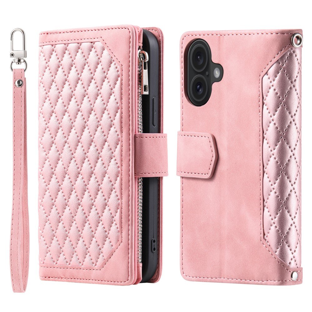 iPhone 16 Wallet/Purse Quilted Pink