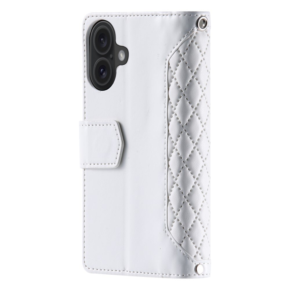 iPhone 16 Wallet/Purse Quilted White