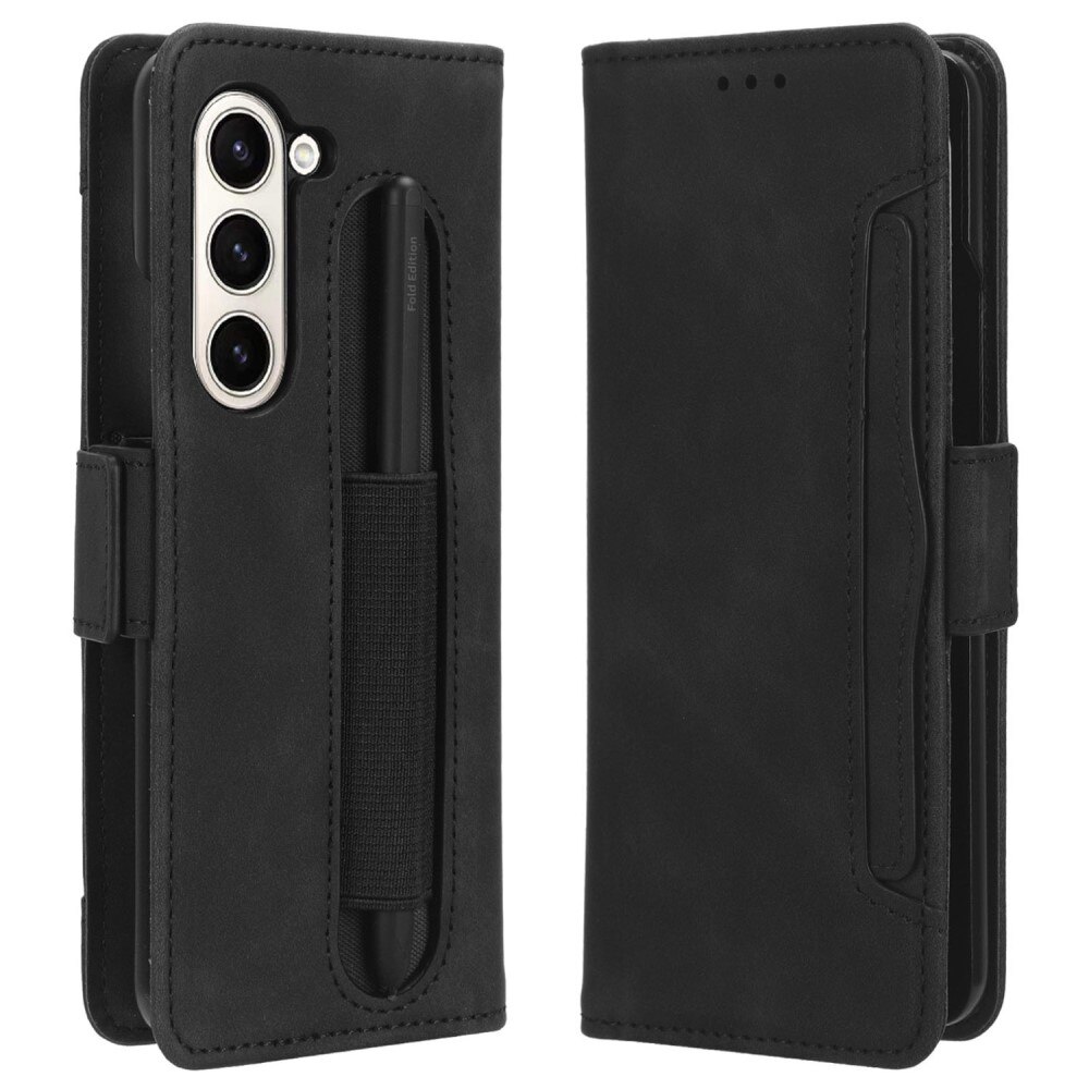 Samsung Galaxy Z Fold 6 Multi Wallet Case w. S-pen holder Black